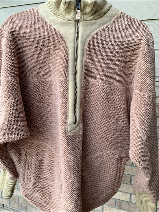 FP Movement by Free People Tops - Free People movement Chunky Half-Zip Pullover in Dusty Rose and Cream xs